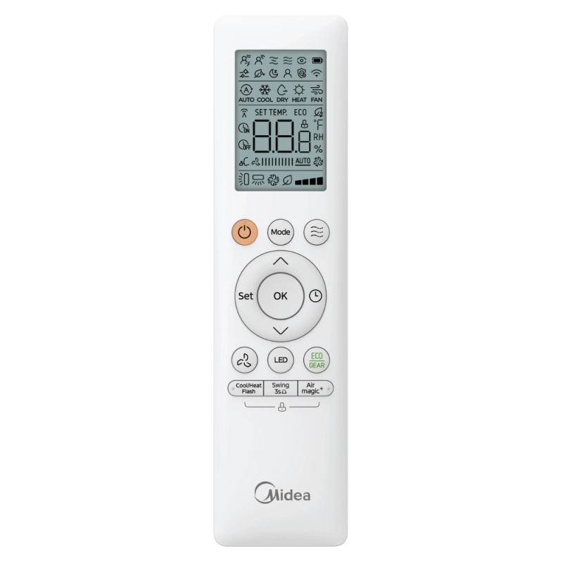 Инверторен климатик с изкуствен интелект Midea CB1-9HRFN8-I(B)/CB1-9HFNX-O(B) , Breezeless E 2023, 9000 BTU , клас А++